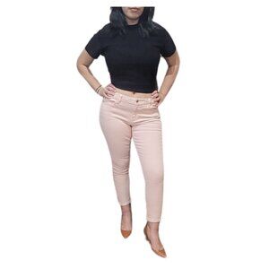 Michael Kors Izzy Cropped Skinny Jean in Pink, Size 6